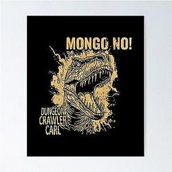 No Mongo Dungeon Crawler Fan Art Vintage 90s Poster