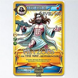Dungeon Crawler Car - Uzi Jesus Poster