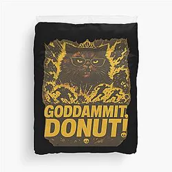 Goddammit Donut Dungeon Crawler Carl LitRPG Cat Tee Duvet Cover