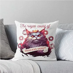 Princess Donut from Dungeon Crawler Carl Throw Pillow