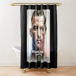Conor McGregor Dustin Poirier Poster Shower Curtain