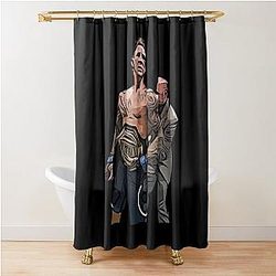 Dustin Poirier Vintage Sticker Shower Curtain