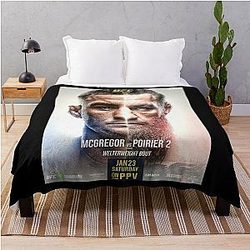 Conor McGregor Dustin Poirier Poster Throw Blanket
