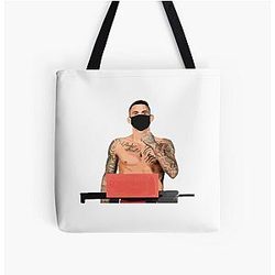Dustin Poirier Vintage Sticker All Over Print Tote