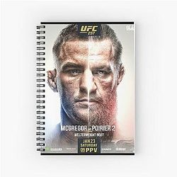 Conor McGregor Dustin Poirier Poster Spiral Notebook