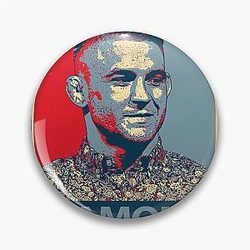 Dustin Poirier Classic Vintage Style Pin, A Girl, Diamond