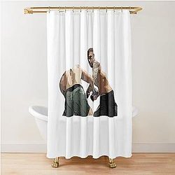 Dustin Poirier Vintage Sticker Shower Curtain