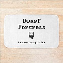 Dwarf Fortress - Losing is Fun Bath Mat