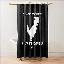 Dwarf Fortress - Because Losing is Fun Shower Curtain