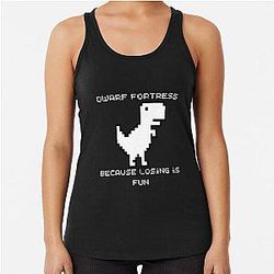 Dwarf Fortress - Because Losing is Fun Racerback Tank Top