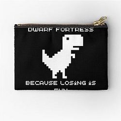 Dwarf Fortress - Because Losing is Fun Zipper Pouch