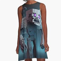 Skeleton dwarf games A-Line Dress