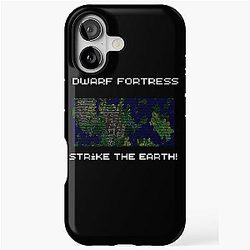 Strike the earth! Dwarf Fortress map iPhone Tough Case