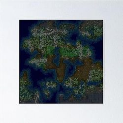 Dwarf Fortress World in Super 4K ASCII Poster