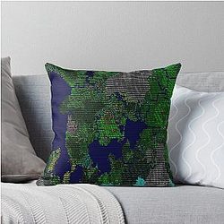 World Gen Dwarf Fortress Throw Pillow