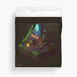 Zerg Fortress Dwarf Fortress - Artwork 2 by Pitasso Duvet Cover