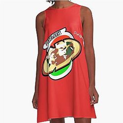 Dwight Fairfield DBD Pizza A-Line Dress