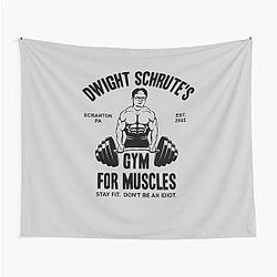 Dwight Schrute Gym for Muscles Tapestry