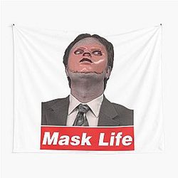 Dwight Schrute Skin Mask Life Tapestry