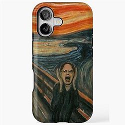 Dwight Schrute Scream Painting iPhone Case
