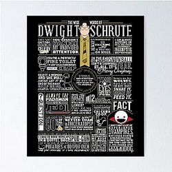 The Wise Words of Dwight Schrute Dark Poster