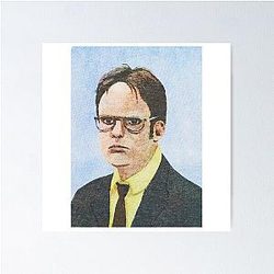 Dwight Schrute Painting The Office Poster