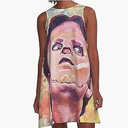 Dwight Schrute The Office Poster A-Line Dress
