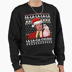 F La La Ching Dwight Schrute Office Xmas Ugly Christmas Pullover Sweatshirt