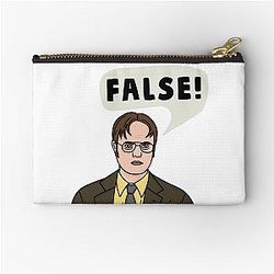 Dwight Schrute The Office False Quote Zipper Pouch
