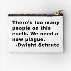 Plague Case Dwight Schrute The Office Zipper Pouch