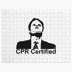 Dwight Schrute CPR Certified Sticker Jigsaw Puzzle