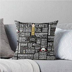 The Wise Words of Dwight Schrute Dark Throw Pillow