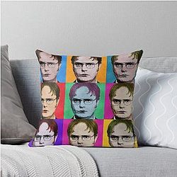 Dwight Schrute Diptych Throw Pillow