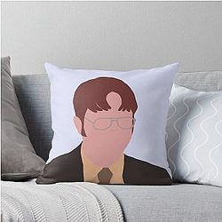 Dwight Schrute Block Colour Throw Pillow