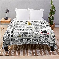The Wise Word of Dwight Schrute Light Tee Throw Blanket