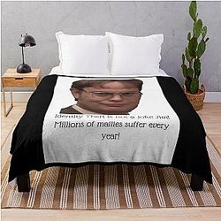 Dwight Schrute American TV The Office Throw Blanket