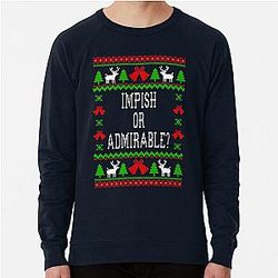 Impish або Admirable - The Office Dwight Schrute Quote Ugly Christmas Sweatshirt