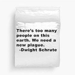Plague Quote Dwight Schrute The Office Duvet Cover