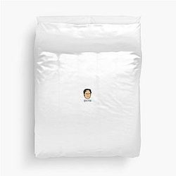 Dwight Schrute Mini Head Question Duvet Cover