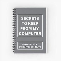 Dwight Schrute Diary – Office Fan Art – Spiral Notebook