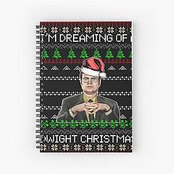 Dwight Schrute I'm Dreaming of a Dwight Christmas Spiral Notebook