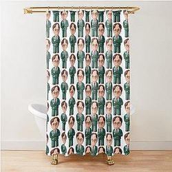 Adorable Dwight Schrute Bobblehead from The Office Shower Curtain