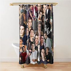 Dylan O'Brien Abstract Collage Pattern Shower Curtain