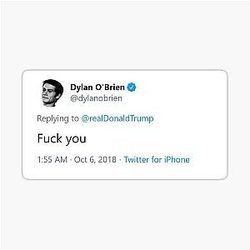 Dylan O'Brien Hate Tweet Sticker