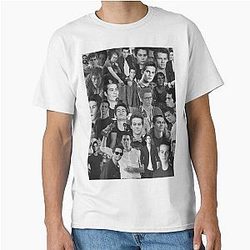 Dylan O'Brien Abstract Collage Pattern - Black and White Classic T-Shirt