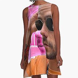 Blonde Dylan O'Brien A-Line Pink Dress