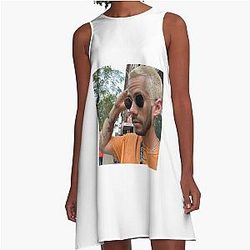 Blonde Dylan O'Brien A-Line Dress