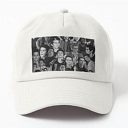 Dylan O'Brien Abstract Collage Pattern - Black White Aesthetics Dad Hat