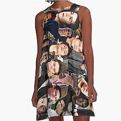 Dylan O'Brien Abstract Lateral Collage A-Line Dress