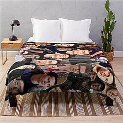 Dylan O'Brien Abstract Seamless Lateral Collage Pattern Throw Blanket
